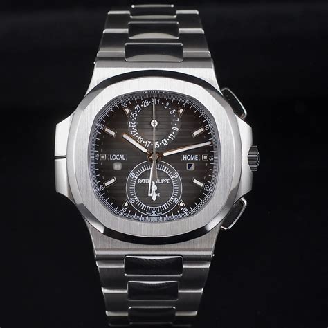 patek philippe nautilus travel time baguette diamond|Patek Philippe Nautilus gold.